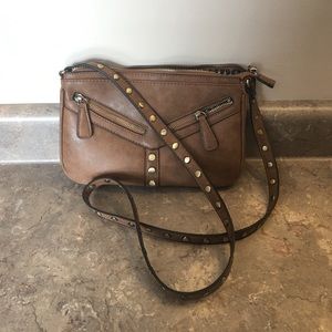 Small Studded brown crossbody bag!  Super cute!