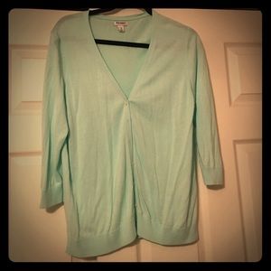3/4 Sleeve Mint Cardigan