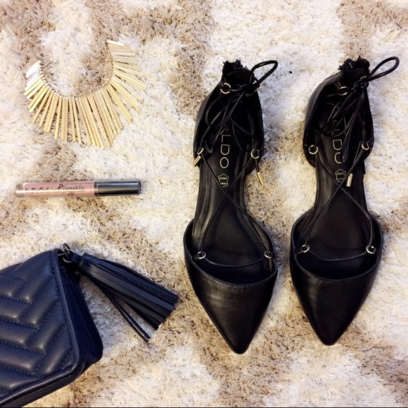 ALDO | Lace-Up Flats (Genuine Leather)