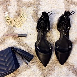 ALDO | Lace-Up Flats (Genuine Leather)