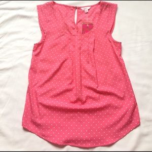 Candies brand pink w/ polka dots cute blouse