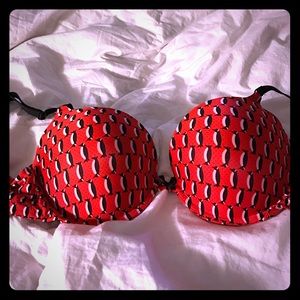 Red and black penguin bra!