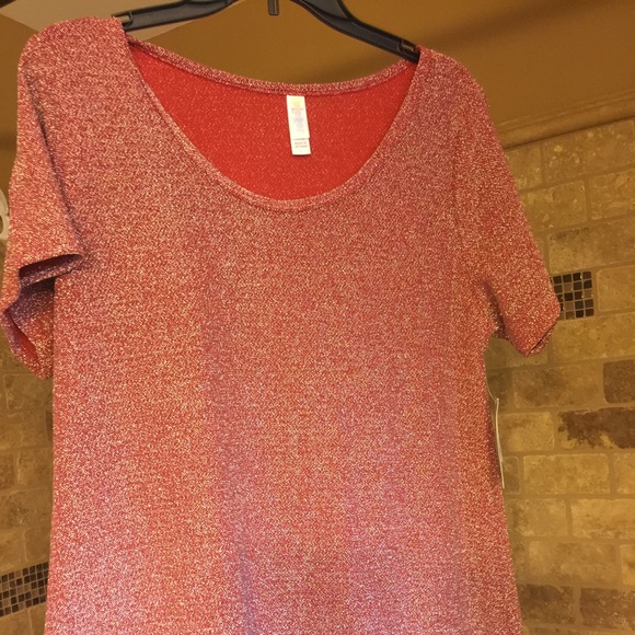 Lularoe classic t elegance red shimmer large