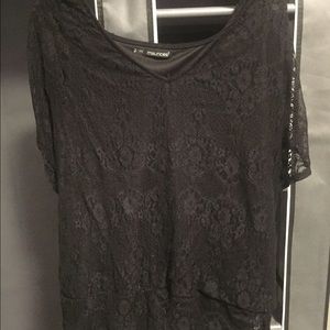 Black lace shirt