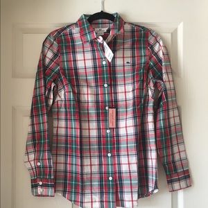 Plaid Vineyard Vines button down size 2