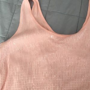 Baby pink Sequin tank