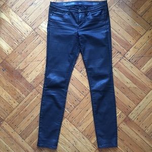 Madewell Skinny Skinny Black Wax Cotton Denim