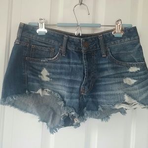 Hollister boyfriend cut-off denims