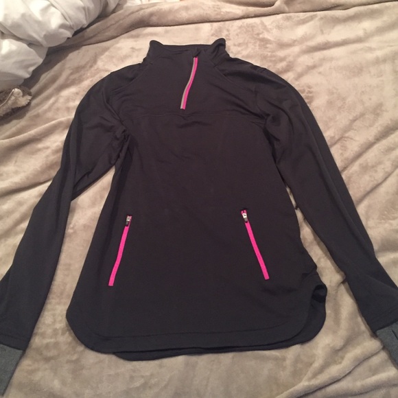 fleece lined atheletic zip up, grey, size Medium - Picture 1 of 3
