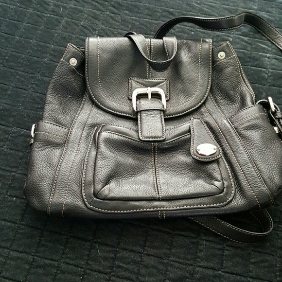 Leather backpack