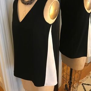 Rag & bone Marigold top in black / white contrast