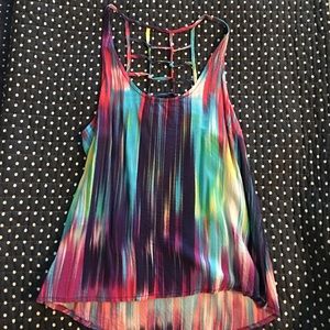 Adorable high-low tank with netted back