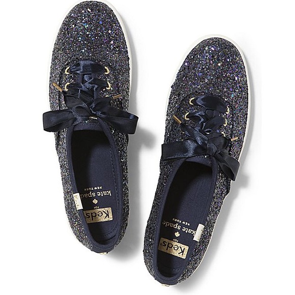 Kate Spade x Keds Navy Sequin Shoes