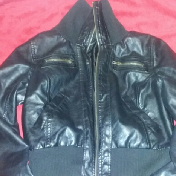 Ambiance Black faux leather jacket