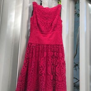 Tadashi Shoji red cocktail dress