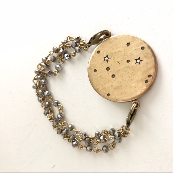 Sagittarius Stars Gold&Silver Beaded Bracelet NWOT