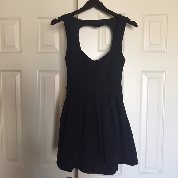 Black heart-back dress