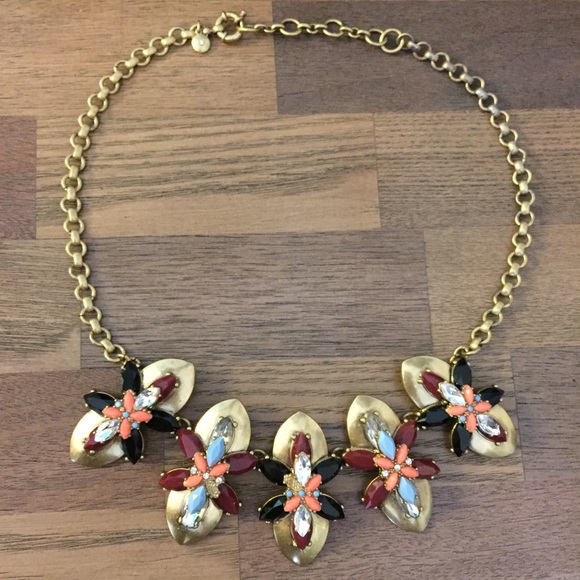 J. Crew Gold Jewel Necklace