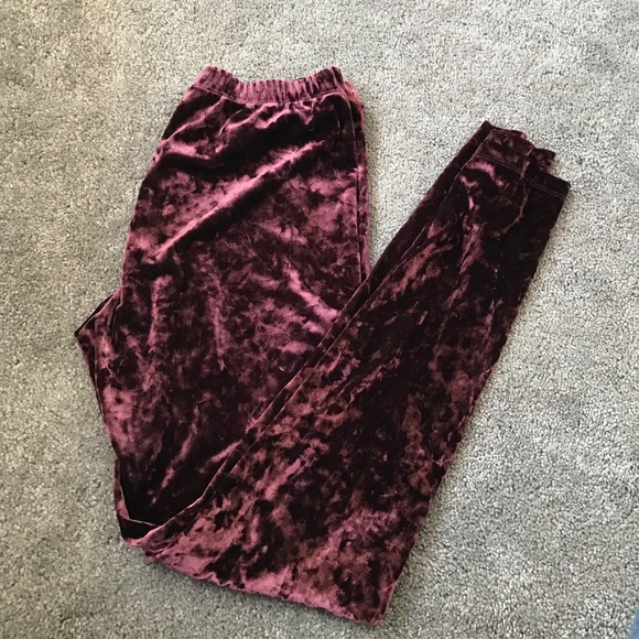 Crushed velvet leggings