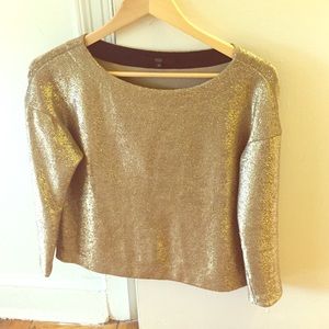 Gold long sleeve top