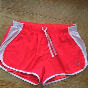 Bright Neon Coral NEW BALANCE Dry Running Shorts-M