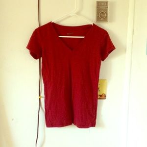 Red Arizona v-neck tee