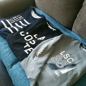 3 lacoste sweatshirts used once very clean
