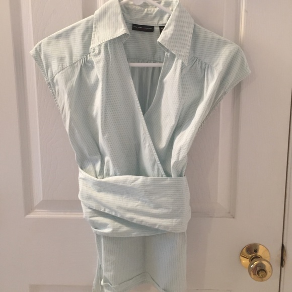 Sleeveless New York & Co striped shirt