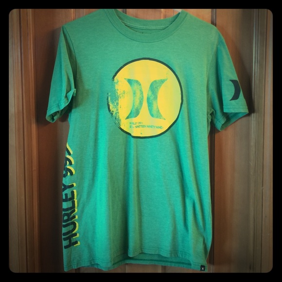 Hurley T-Shirt, Medium, Green