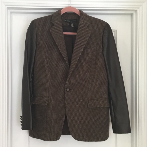 Ralph Lauren Leather and Wool blazer