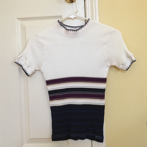 Striped mock neck ✨ LOWEST