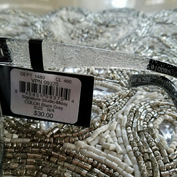 NWT SIGNATURE STUDIO Black/Clear Sunglasses - Picture 4 of 7