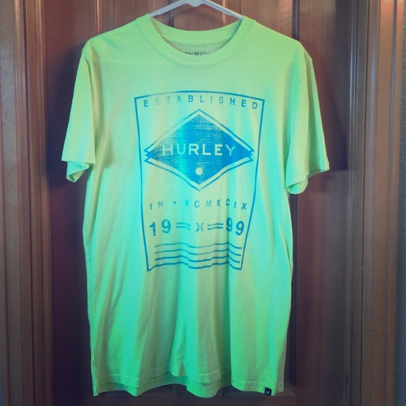 Hurley T-shirt, Large, Fluorescent Yellow