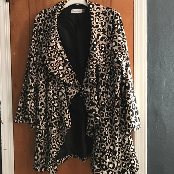 Calvin Klein cheetah print blazer