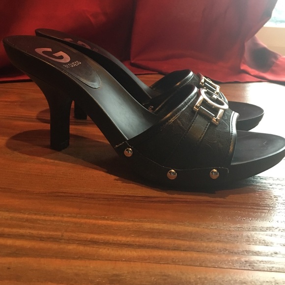 G By Guess black 1 inch work heels