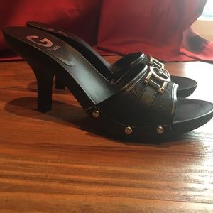 G By Guess black 1 inch work heels