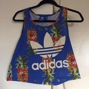 ADIDAS BLUE PINEAPPLE TOP