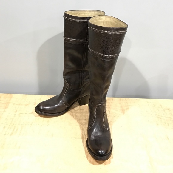 Frye brown high boots