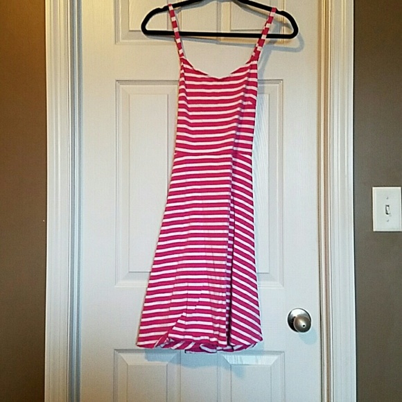 pink and white dress