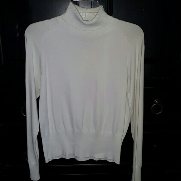 Talbots Sweaters - Crisp white turtleneck by Talbots