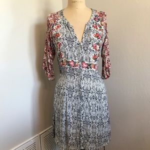 Anthropologie brand TINY button down dress.