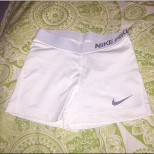 White nike pro spandex !!