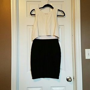 black and white dress