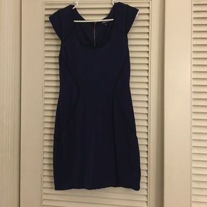 Blue dress with black details!