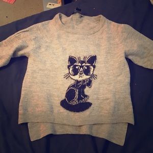 French connection wool crop sweater