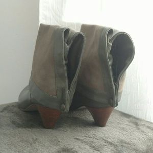 Urban Outfitters Shoes - Vintage Style Gray Leather Booties Short Heel Sz 8 Urban Outfitters Shoes - Vintage Style Gray Leather Booties Short Heel Sz 8