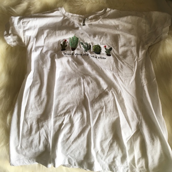 "home is where the cactus pricks" t shirt