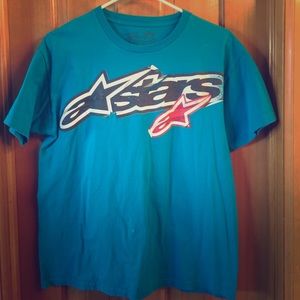 Alpinestars T-shirt, Medium, Teal