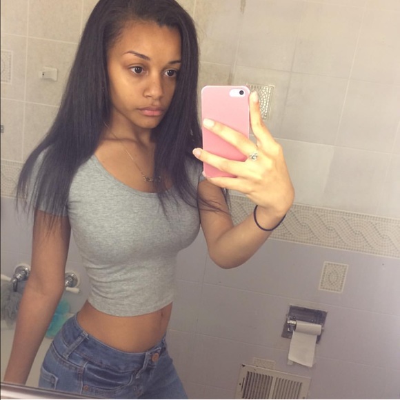 Grey crop top
