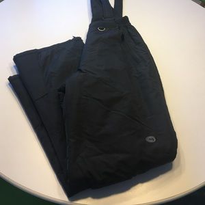 Slalom black womens ski bibs